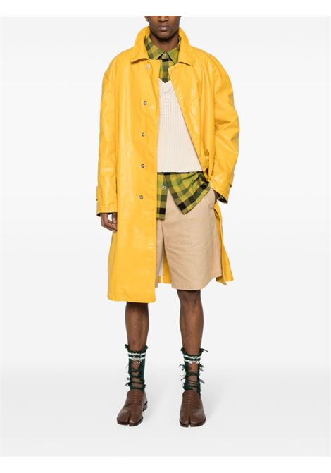 trench lungo uomo giallo in poliuretano MAISON MARGIELA | S50AH0130 S48398174